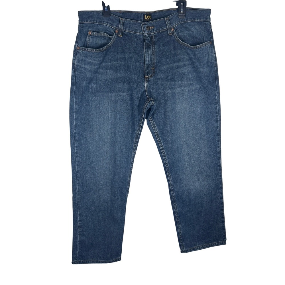 Lee Regular‎ Fit Men's Blue Denim Jeans Size 38 x 29 Straight New Without Tags
